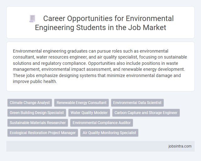 Career Opportunities for Environmental Engineering Students in the Job Market