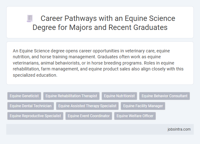 Career Pathways with an Equine Science Degree for Majors and Recent Graduates