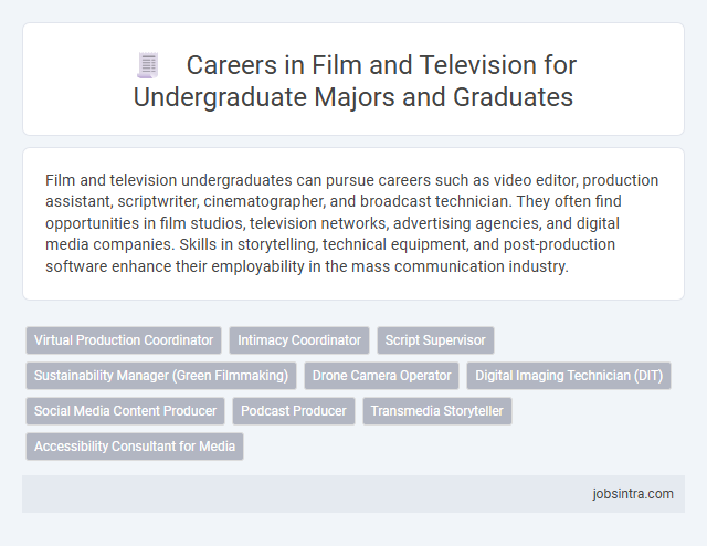 Careers in Film and Television for Undergraduate Majors and Graduates