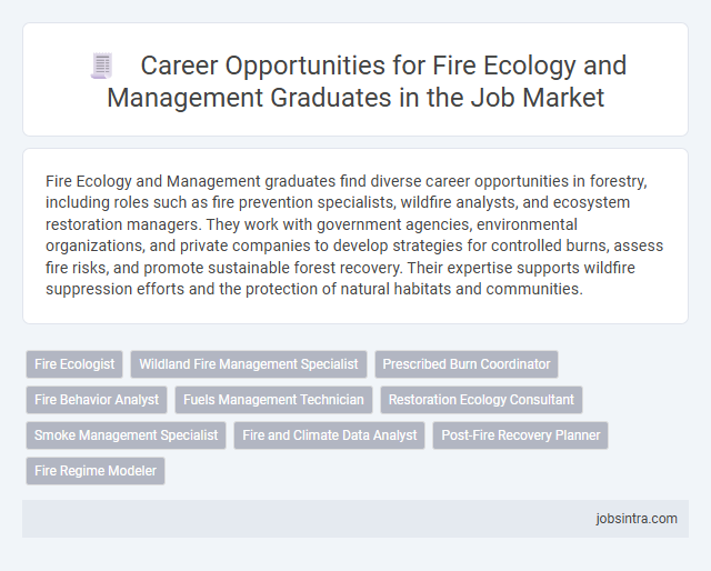 Career Opportunities for Fire Ecology and Management Graduates in the Job Market