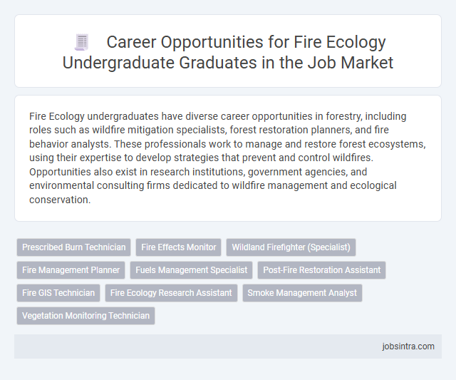 Career Opportunities for Fire Ecology Undergraduate Graduates in the Job Market
