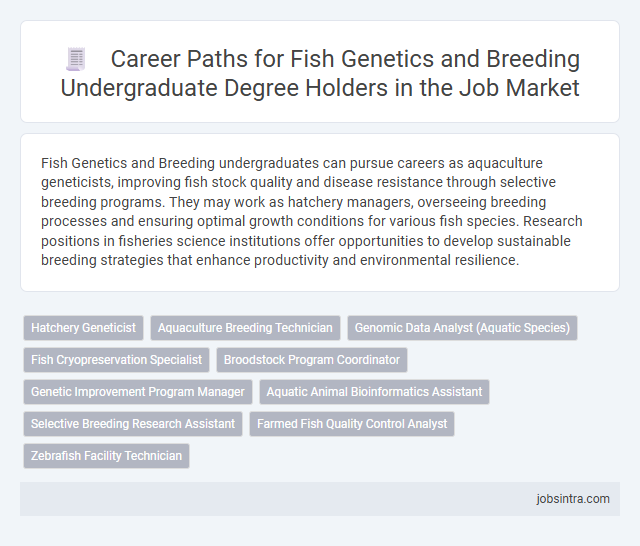 Career Paths for Fish Genetics and Breeding Undergraduate Degree Holders in the Job Market