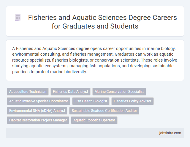 Fisheries and Aquatic Sciences Degree Careers for Graduates and Students