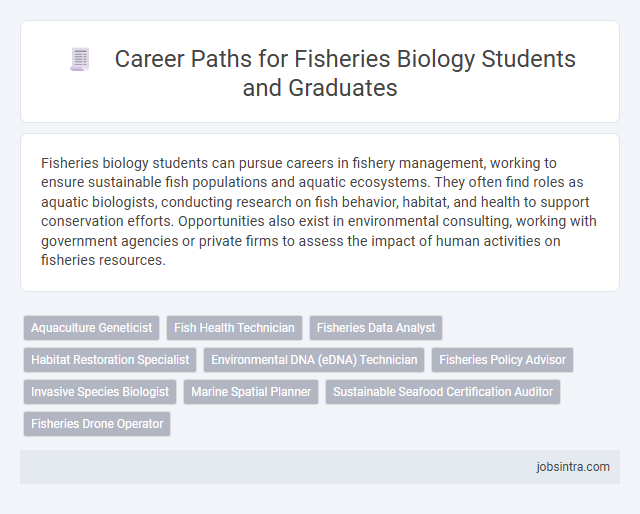 Career Paths for Fisheries Biology Students and Graduates