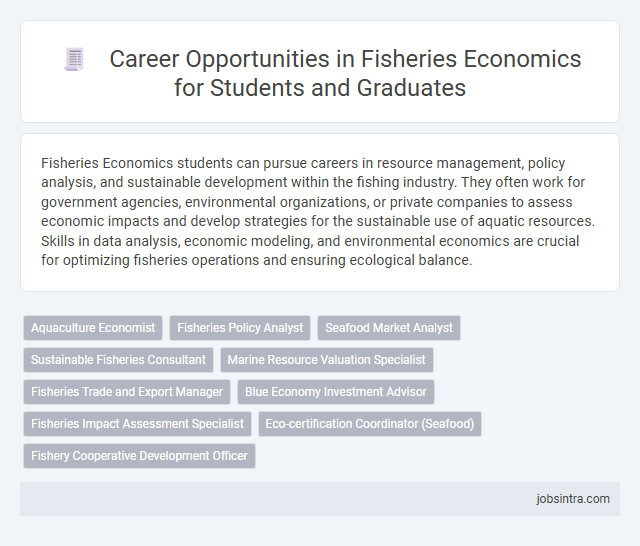 Career Opportunities in Fisheries Economics for Students and Graduates