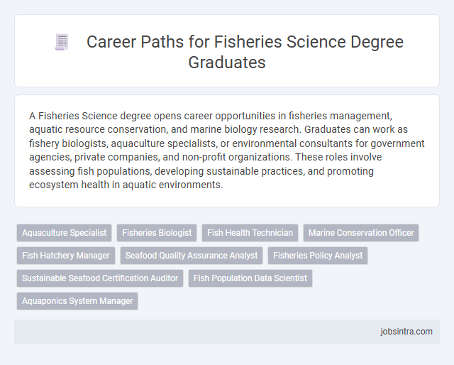 Career Paths for Fisheries Science Degree Graduates
