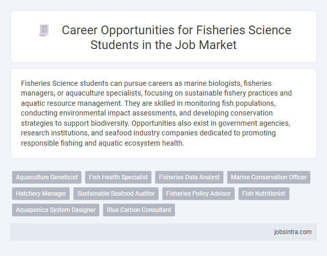 Career Opportunities for Fisheries Science Students in the Job Market