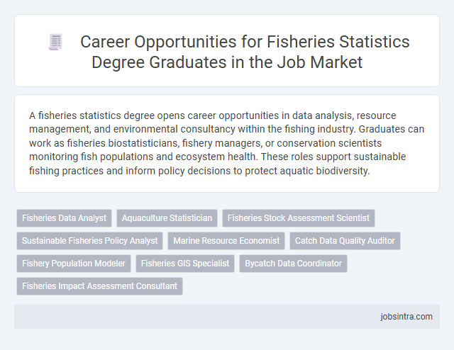 Career Opportunities for Fisheries Statistics Degree Graduates in the Job Market