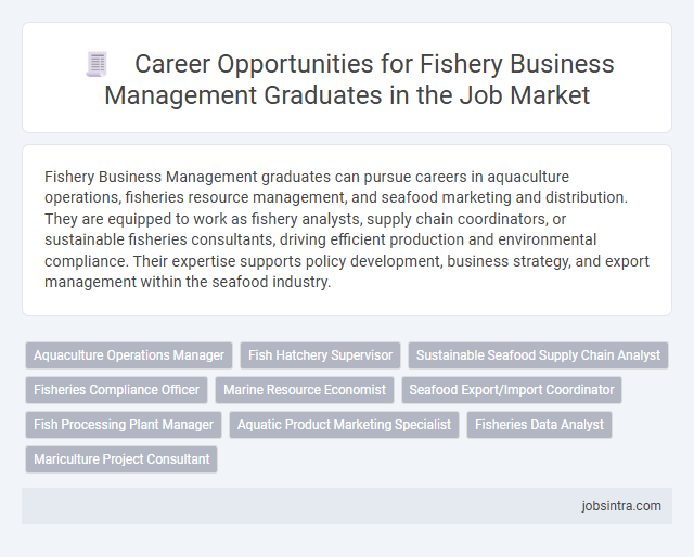 Career Opportunities for Fishery Business Management Graduates in the Job Market