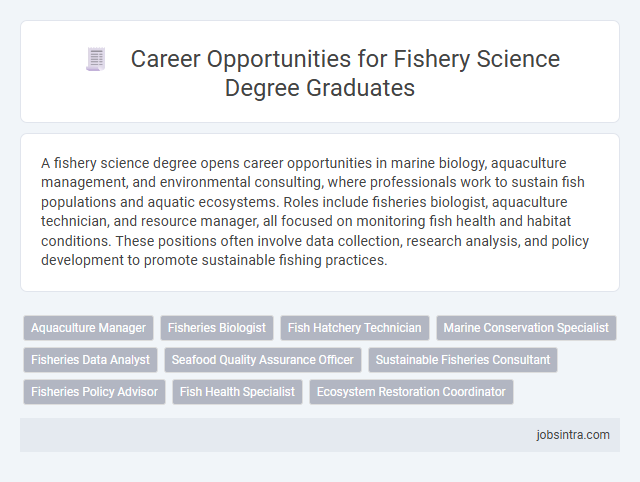 Career Opportunities for Fishery Science Degree Graduates