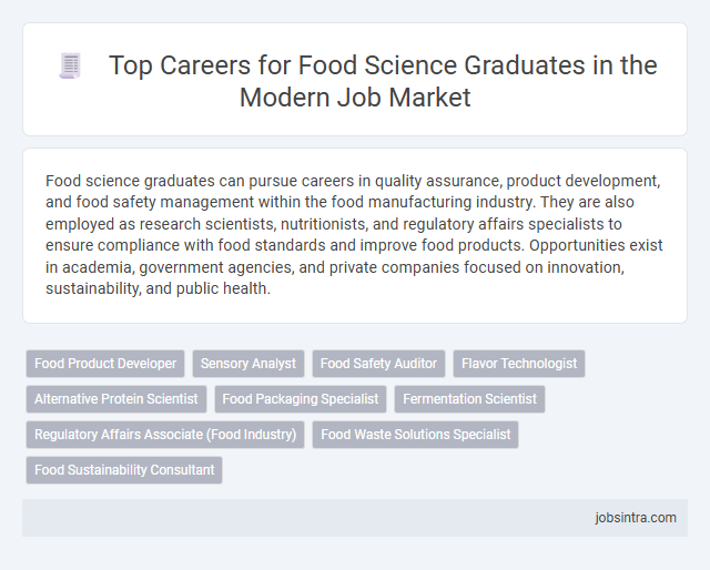 Top Careers for Food Science Graduates in the Modern Job Market