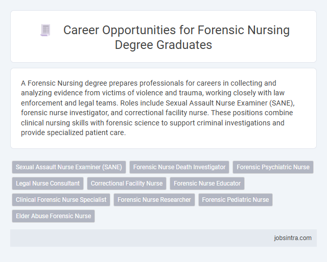Career Opportunities for Forensic Nursing Degree Graduates