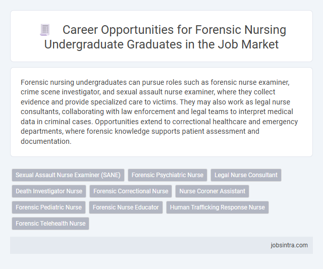 Career Opportunities for Forensic Nursing Undergraduate Graduates in the Job Market