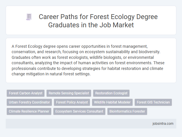 Career Paths for Forest Ecology Degree Graduates in the Job Market