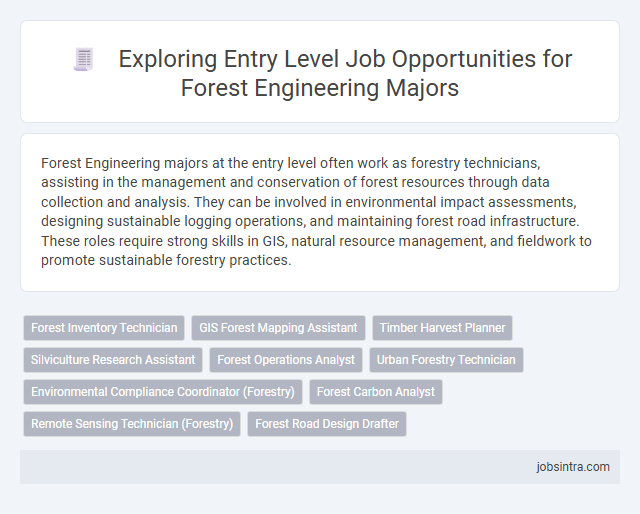 Exploring Entry Level Job Opportunities for Forest Engineering Majors