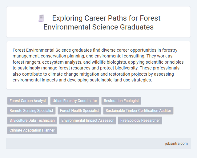 Exploring Career Paths for Forest Environmental Science Graduates