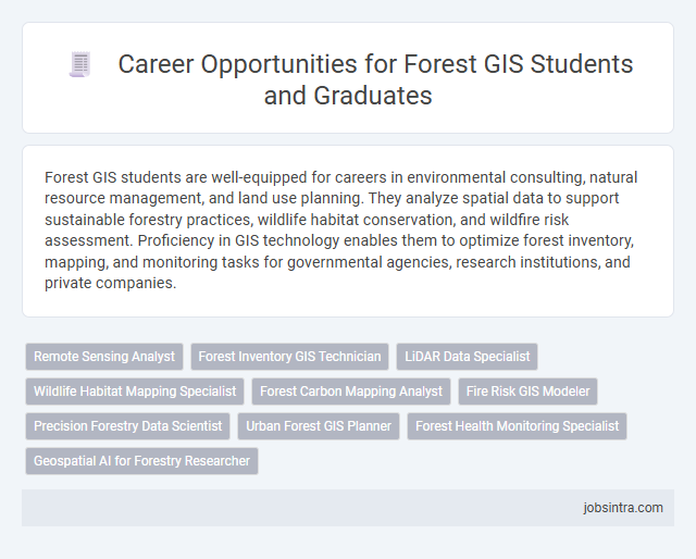 Career Opportunities for Forest GIS Students and Graduates