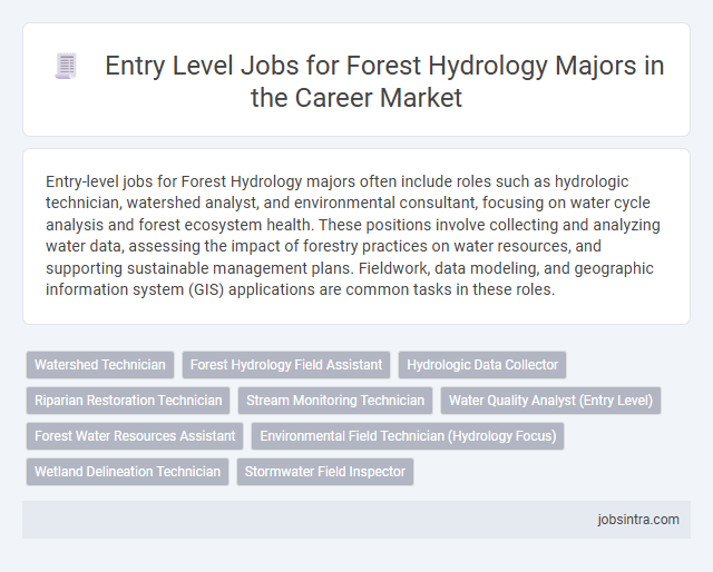 Entry Level Jobs for Forest Hydrology Majors in the Career Market