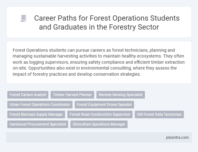 Career Paths for Forest Operations Students and Graduates in the Forestry Sector