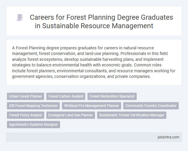 Careers for Forest Planning Degree Graduates in Sustainable Resource Management