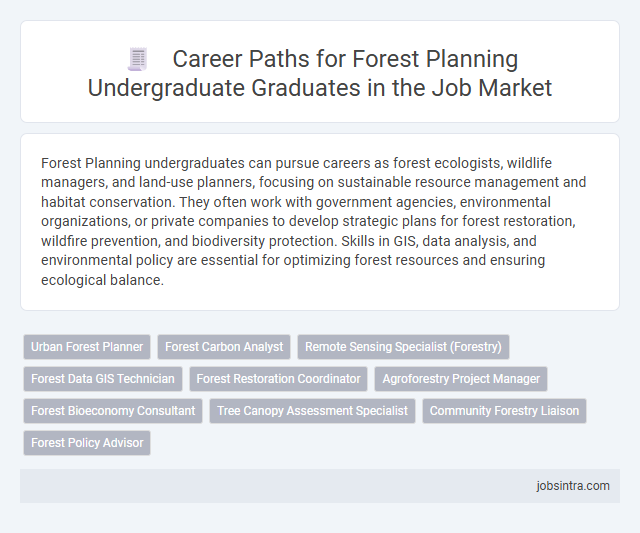 Career Paths for Forest Planning Undergraduate Graduates in the Job Market