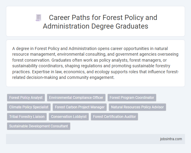 Career Paths for Forest Policy and Administration Degree Graduates