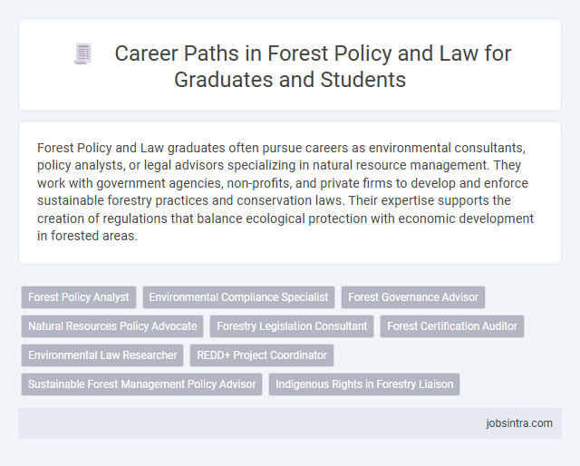 Career Paths in Forest Policy and Law for Graduates and Students
