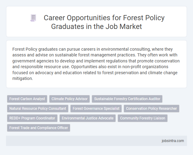 Career Opportunities for Forest Policy Graduates in the Job Market