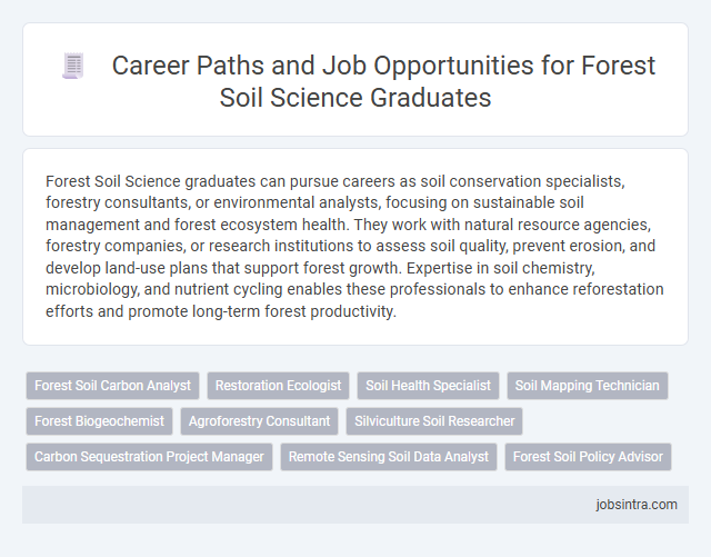 Career Paths and Job Opportunities for Forest Soil Science Graduates