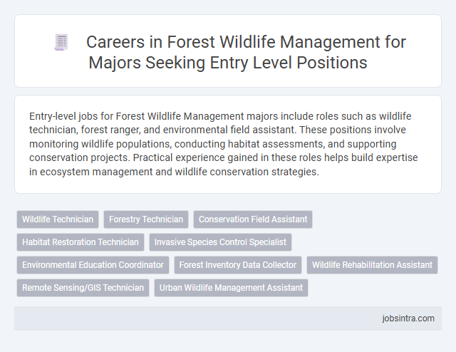 Careers in Forest Wildlife Management for Majors Seeking Entry Level Positions