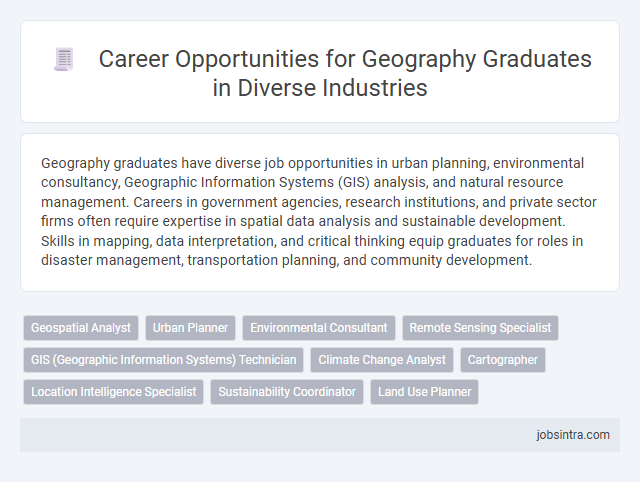 Career Opportunities for Geography Graduates in Diverse Industries