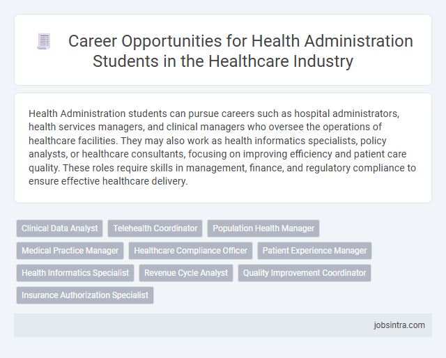 Career Opportunities for Health Administration Students in the Healthcare Industry