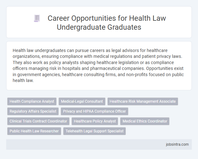 Career Opportunities for Health Law Undergraduate Graduates