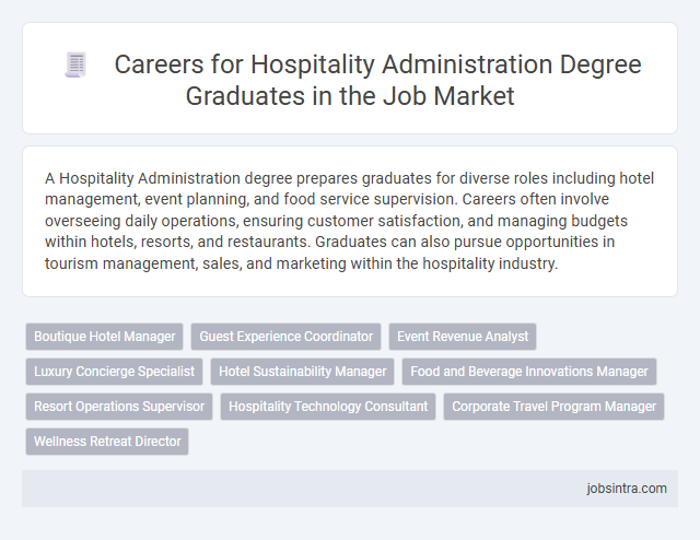 Careers for Hospitality Administration Degree Graduates in the Job Market