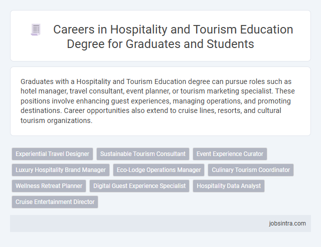 Careers in Hospitality and Tourism Education Degree for Graduates and Students