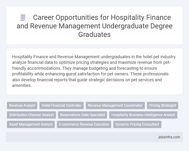 Career Opportunities for Hospitality Finance and Revenue Management Undergraduate Degree Graduates