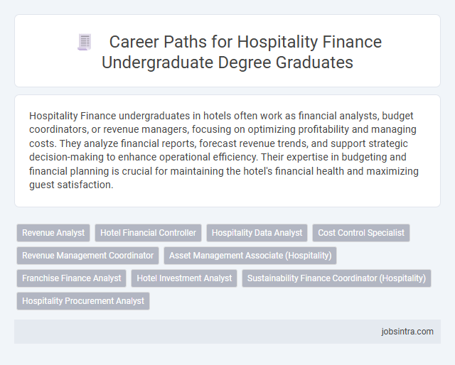 Career Paths for Hospitality Finance Undergraduate Degree Graduates