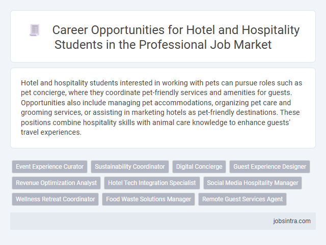 Career Opportunities for Hotel and Hospitality Students in the Professional Job Market
