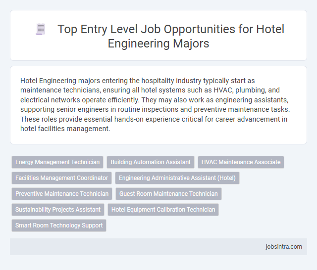 Top Entry Level Job Opportunities for Hotel Engineering Majors