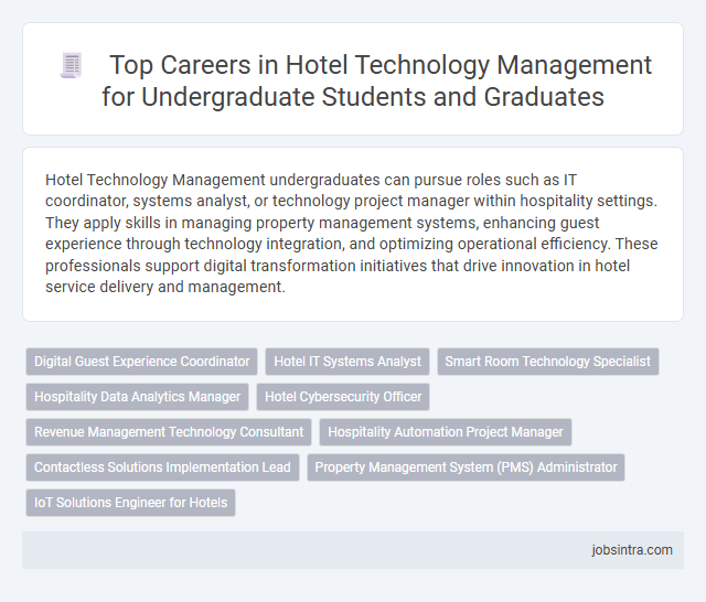 Top Careers in Hotel Technology Management for Undergraduate Students and Graduates