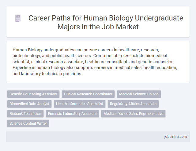 Career Paths for Human Biology Undergraduate Majors in the Job Market