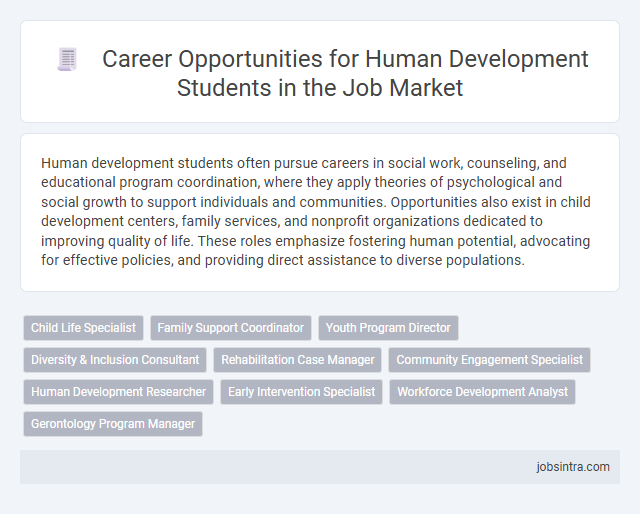 Career Opportunities for Human Development Students in the Job Market