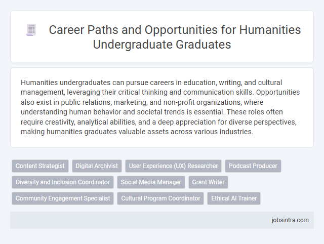 Career Paths and Opportunities for Humanities Undergraduate Graduates
