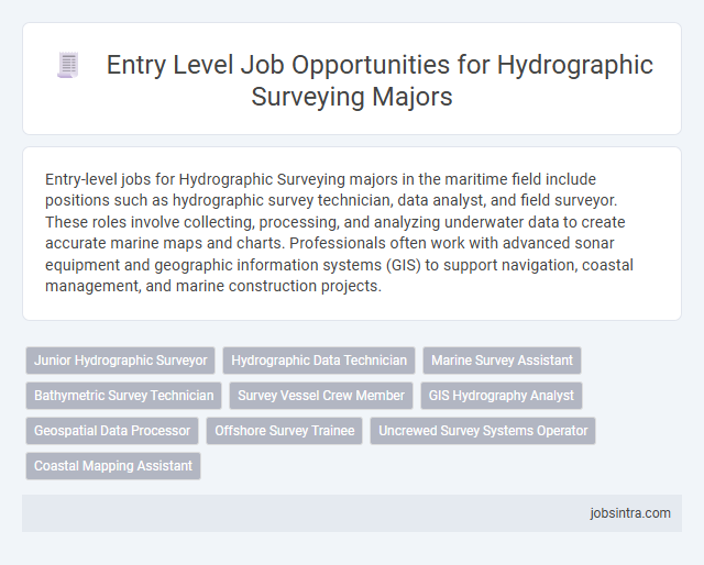 Entry Level Job Opportunities for Hydrographic Surveying Majors