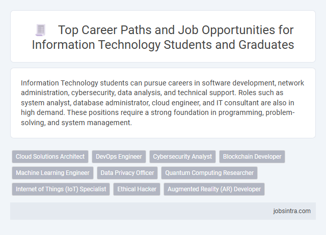 Top Career Paths and Job Opportunities for Information Technology Students and Graduates