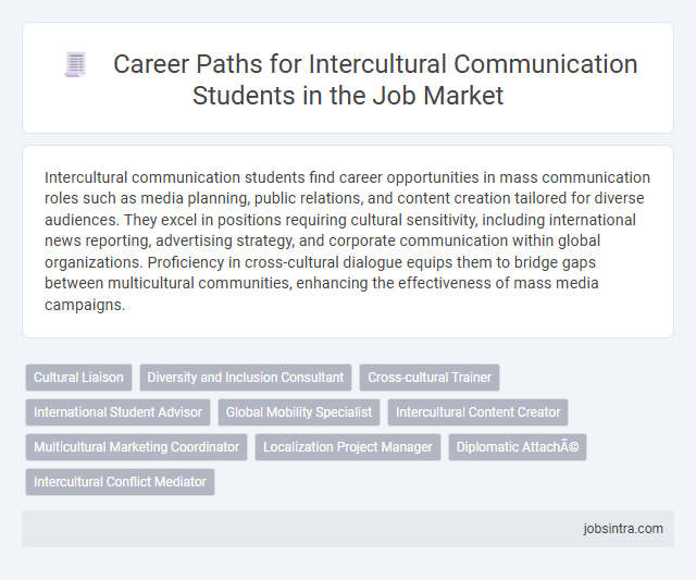 Career Paths for Intercultural Communication Students in the Job Market