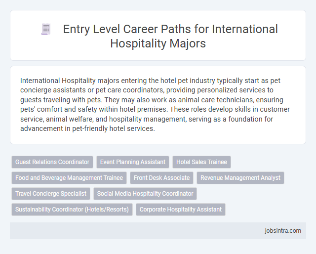 Entry Level Career Paths for International Hospitality Majors