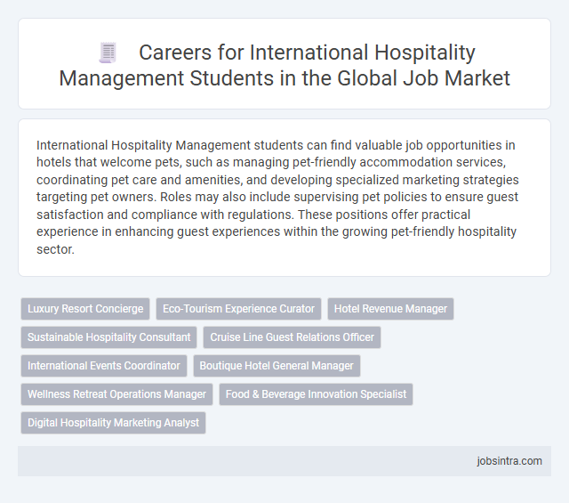 Careers for International Hospitality Management Students in the Global Job Market