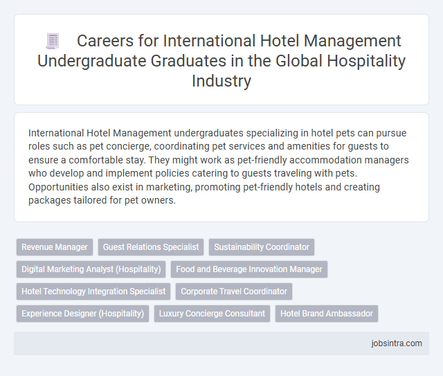 Careers for International Hotel Management Undergraduate Graduates in the Global Hospitality Industry