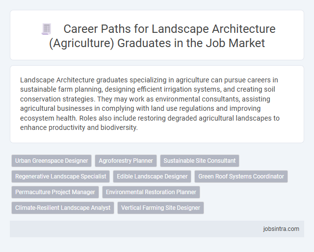 Career Paths for Landscape Architecture (Agriculture) Graduates in the Job Market